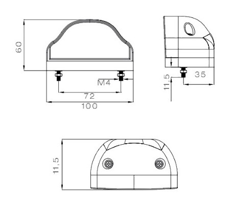 26-3000-004 ФОНАРЬ ПОДСВЕТКИ НОМЕРНОГО ЗНАКА